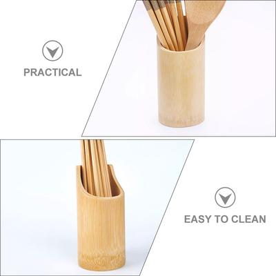 16Cm Bamboo Chopstick Holder With Draining Design Utensil Storage Rack For Counter Cutlery Ganizer Supplies Racks