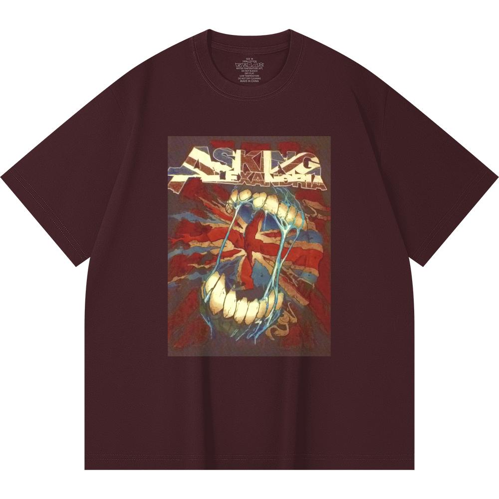 230 Gsm 100% Cotton Heavy Metal T-Shirt Rock Band Popular Music Print Unisex Heavy Cotton T Shirt