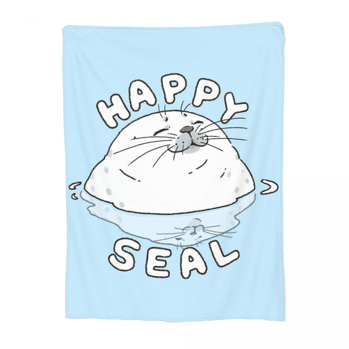 

Happy Little Chonky Seal Blanket Fleece Sofa Throw Blanket Portable for Home Bedroom Office Throws Bedspread Quilt 30x40in
