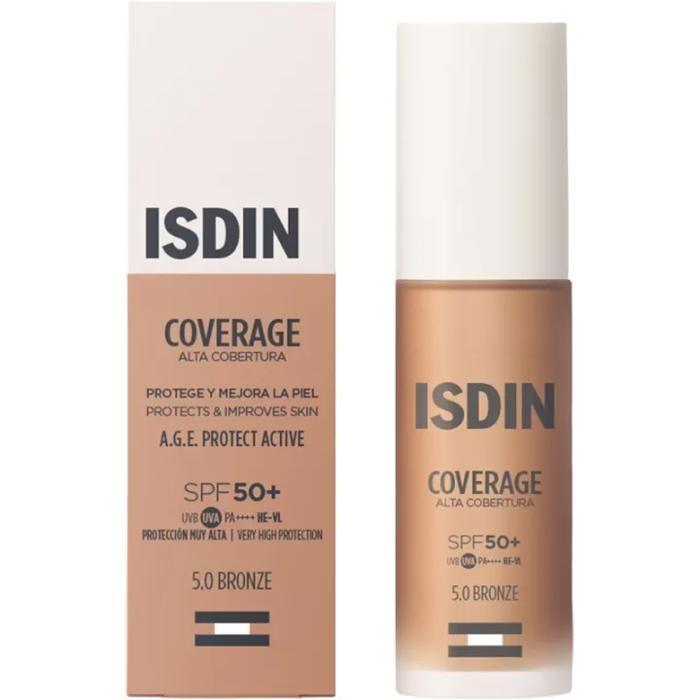 -Isdin Coverage Haute Couvrance Fond de Teint SPF50+ 30 ml (Teinte : 2.0 Beige)