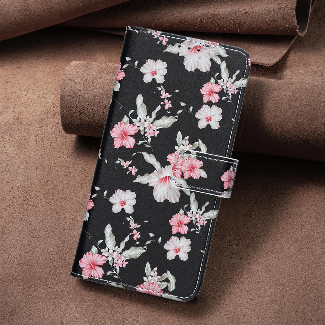 

Кожаные чехлы для серии Samsung с рисунком цветов и бабочек, защитная откидная крышка из полиуретана с держателем для карт, магнитной застежкой и подставкой для Samsung Galaxy S25 Samsung S25/S24