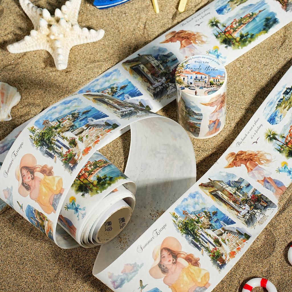 6*200cm Washi Tape Flower Scenery Creative Decorative Masking Tapes for DIY Journal Scrapbooking Aesthetic Stationery Stickers
