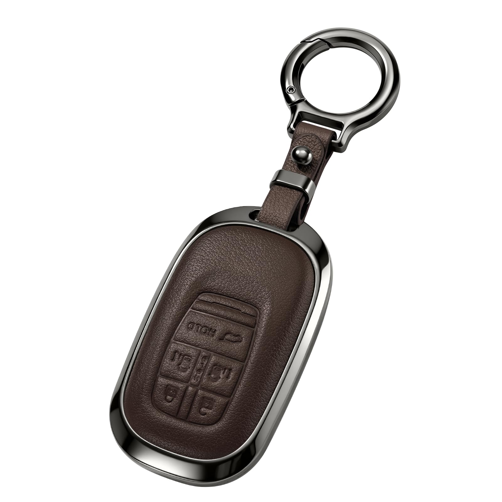 [PIMOHI] Compatible with Honda Key Case Metal Genuine Leather Civic коричневый