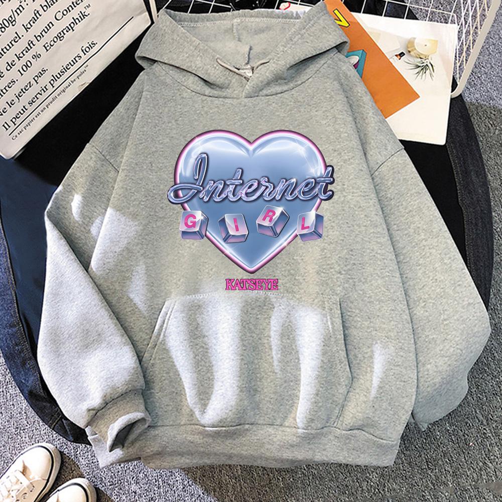 KATSEYE 2026 New Song Internet Girl Printing Hoodie Aesthetic Fashion Sweatshirt Graphic Printing Pullover Hoody
