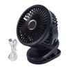 10000mAH USB Clip On Fan Rechargeable Miniature Table Fan Portable 360 Degree Rotate Cooling Fan for Bedroom Office
