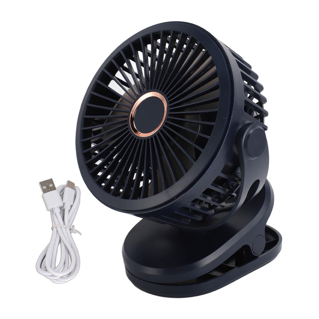 10000mAH USB Clip On Fan Rechargeable Miniature Table Fan Portable 360 Degree Rotate Cooling Fan for Bedroom Office