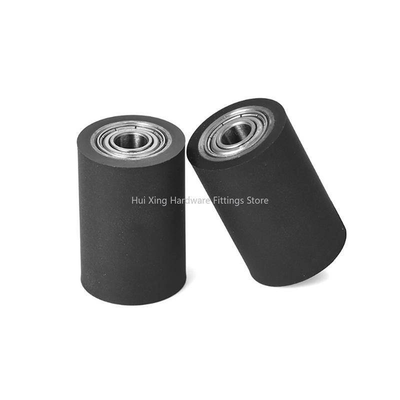 Non Powered Rubber Roller/OD10-50 Polyurethane Coated Roller/Double Bearing Roller/Wear-Resistant Silicone Rubber Driven Wheel