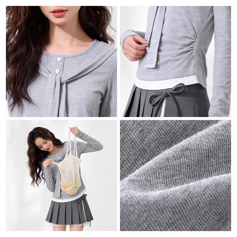 MJ Style Women's Sailor Collar Long Sleeve T-shirt