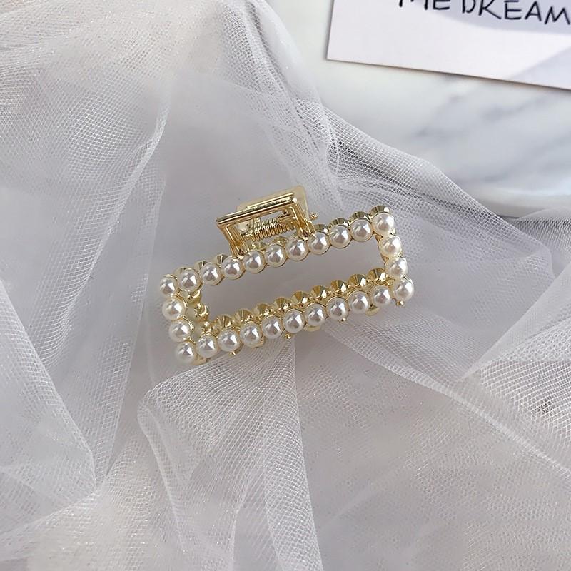 New Luxury Pearl Rhinestone Grab Clip South Korea Bangs Clip Hair Clip Hairpin Diamond Hairpin Hairpin Women Barrette Hair Claw