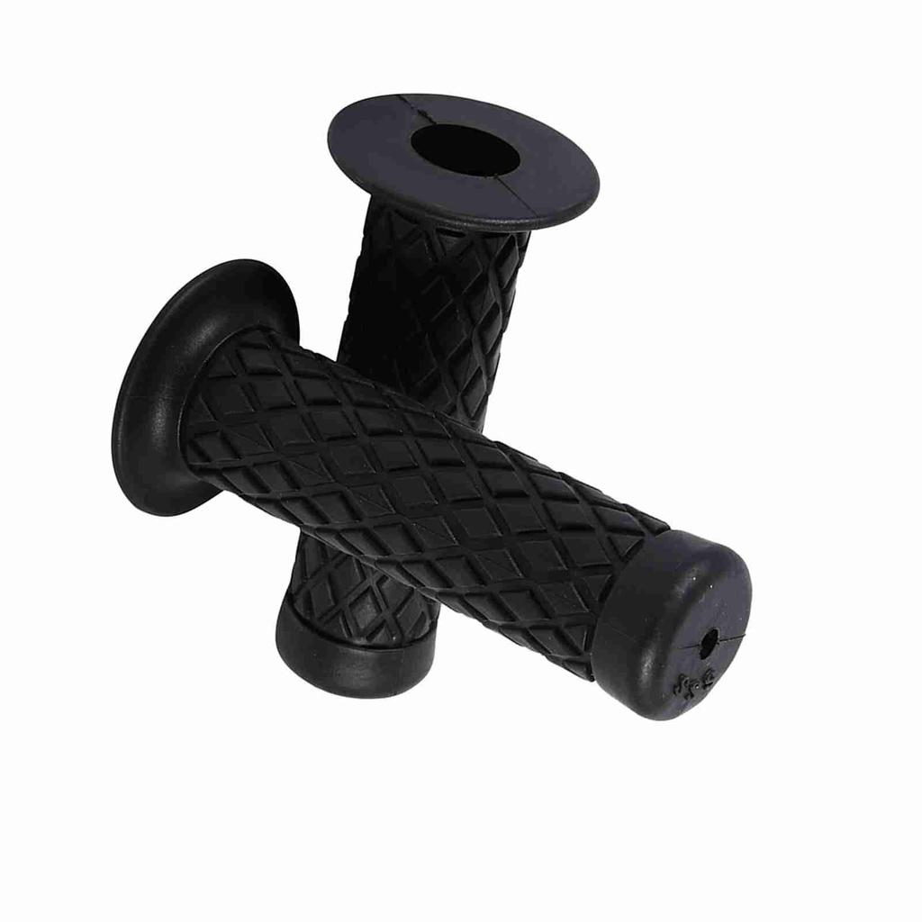 22mm 7 8  Universal Vintage Soft Rubber Handle Bar Hand Grips For Motorcycle Dirt Bike Black