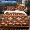 3PCS Native American Pattern Bedding Set,Including 1pc Duvet Cover And 2pcs Pillowcases Perfect for Bedroom, Dormitory, Fan Christmas Gift