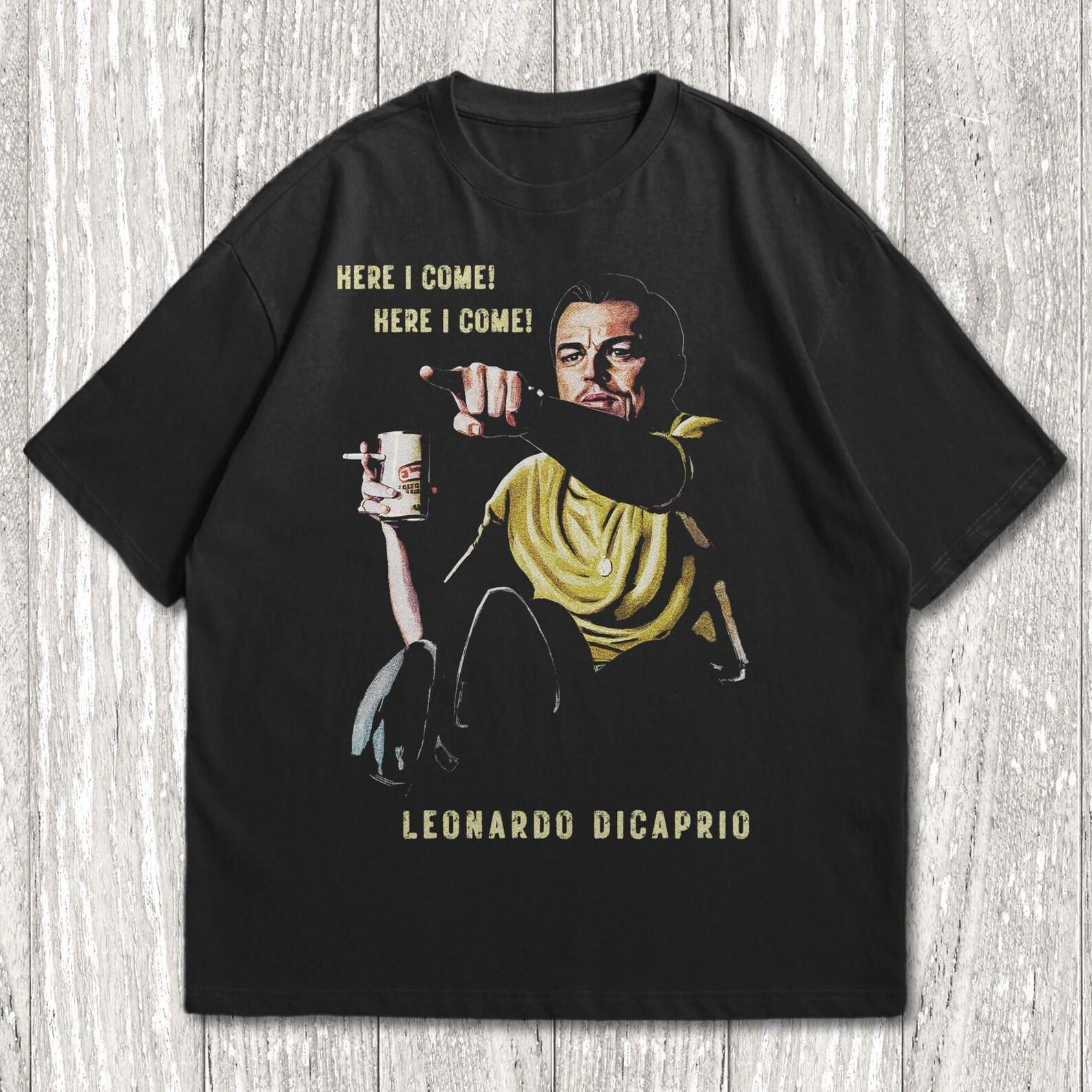 Pointing Leonardo DiCaprio shirt, VTG 90s Leonardo DiCaprio Rick Dalton Movie Film Once Upon a Time in Hollywood Movie Promo T-Shirt XL