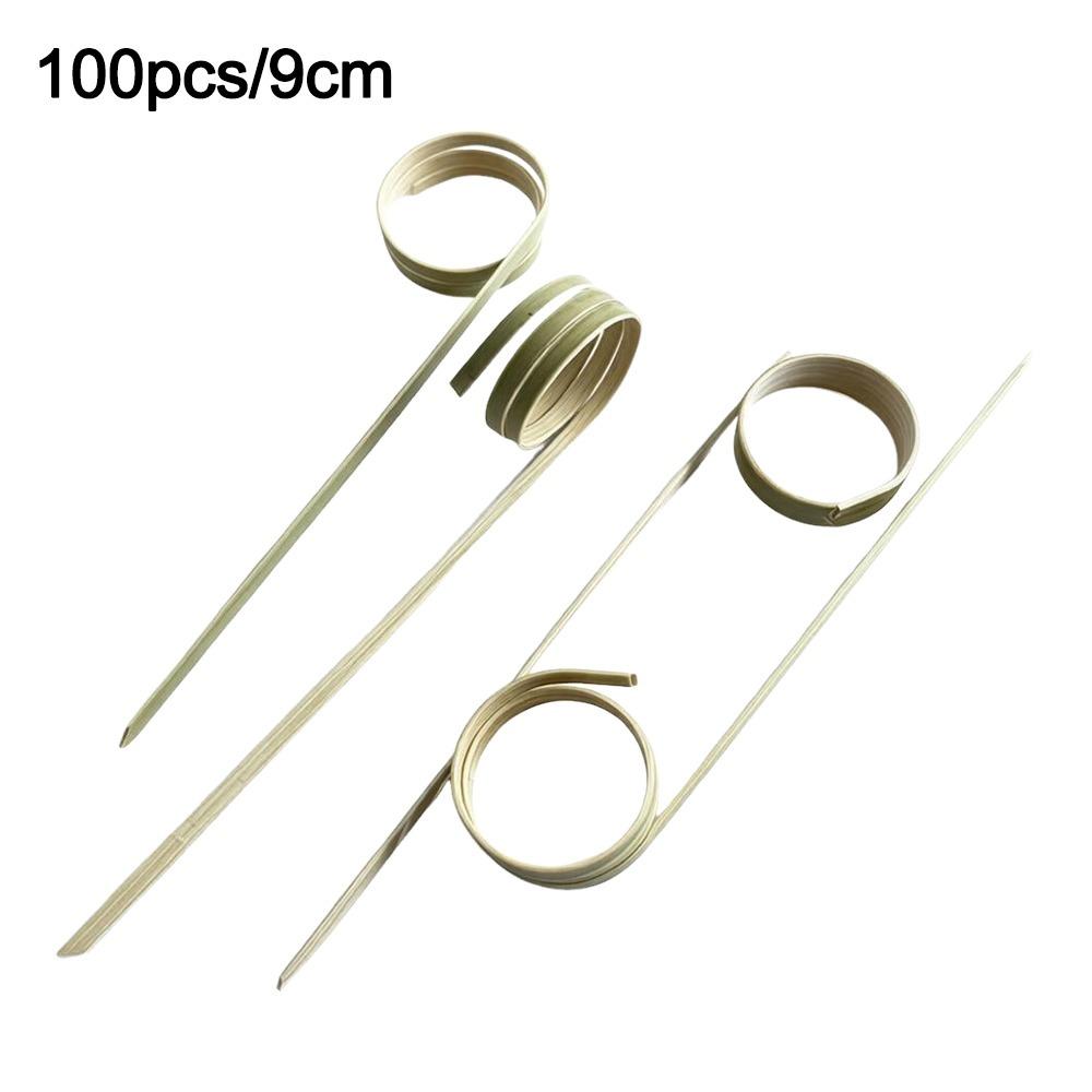 Picks Bamboo Toothpick Disposable Fruit Skewers Eco-friendly Bamboo Knot Skewers  Cocktail Party 9cm