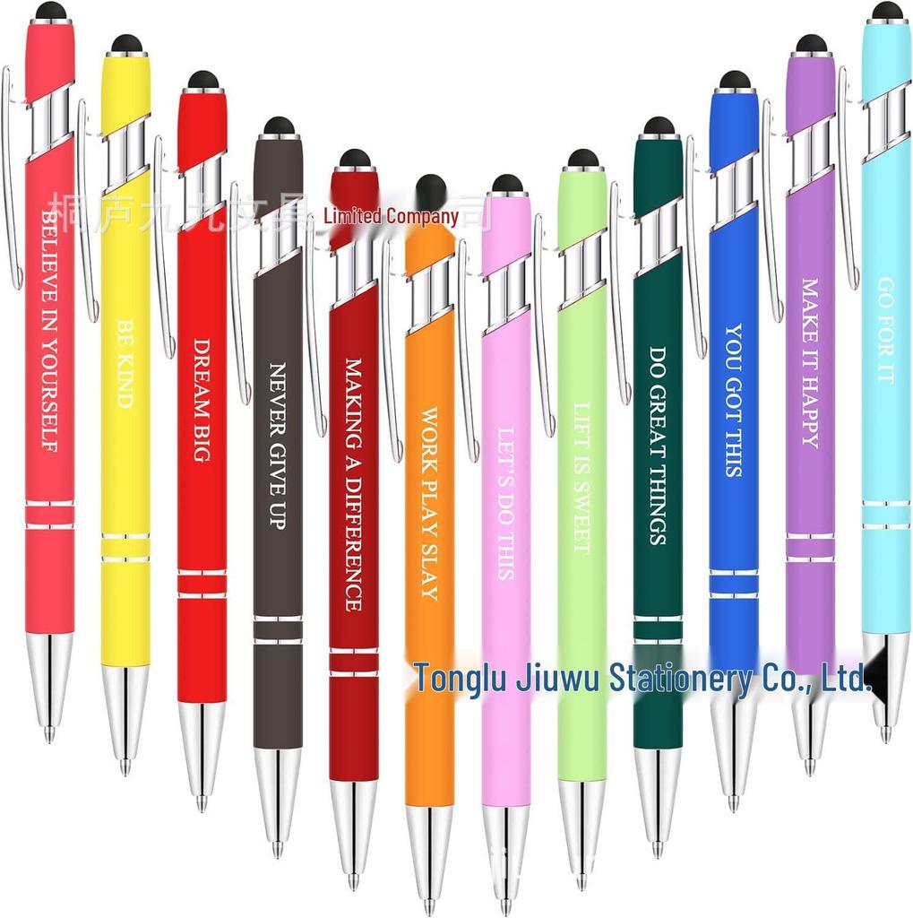 Meiji Multifunctional Metal Ballpoint Pen with Capacitive Stylus & Custom Logo