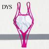 Monokini Swimsuit Women Sexy V-Neck Sleeveless One-piece Backless Design Figure-Enhancing Fit Bikini for
