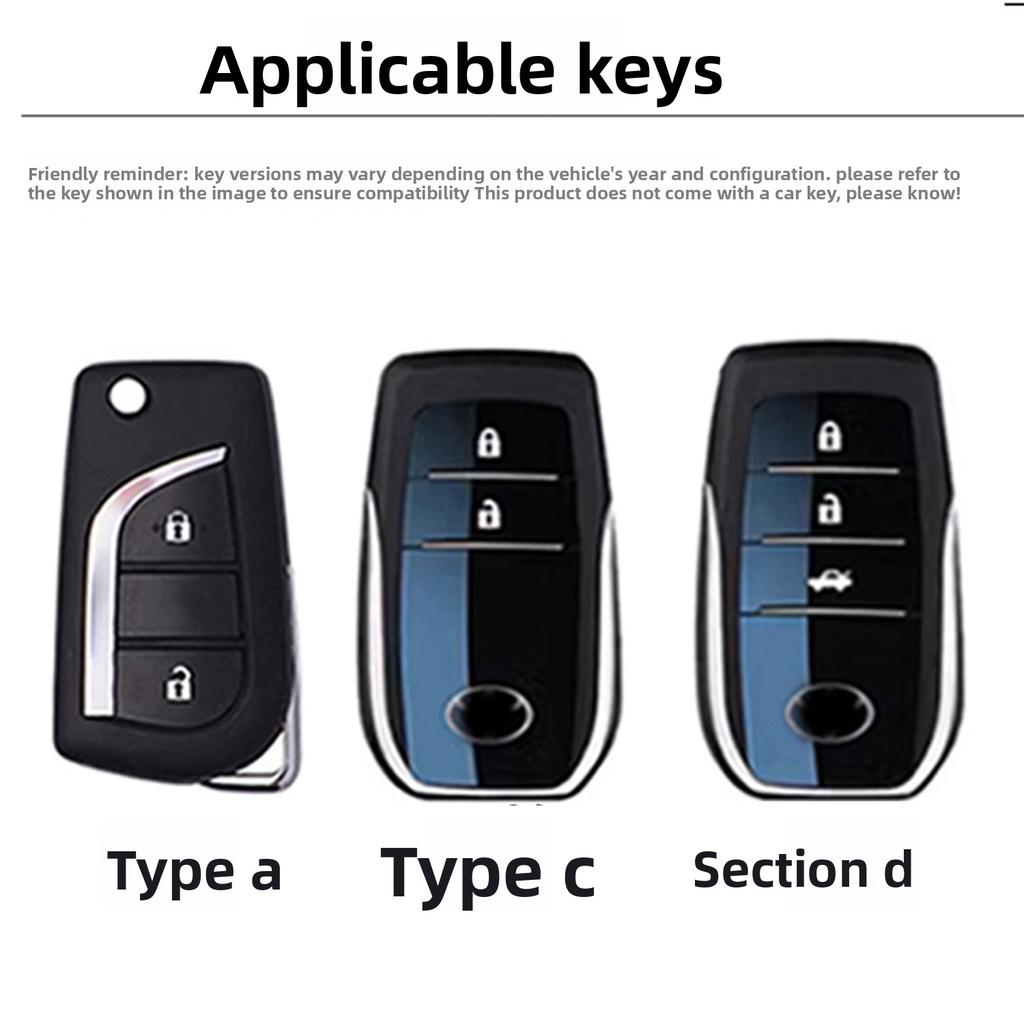 ACS2 Key Fob Cover Case Compatible with Toyota RAV4 Prime Corolla Cross Tundra Grand Highlander Venza Sienna Land Cruiser Fortuner