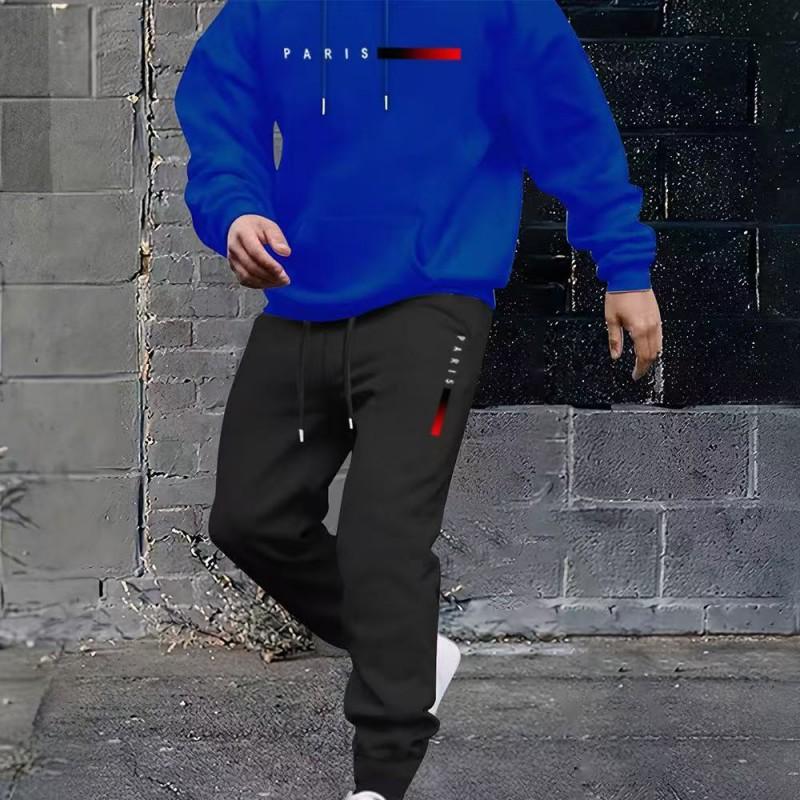 Completo felpa con cappuccio oversize da uomo Manica lunga Top Pantaloni Tuta casual invernale