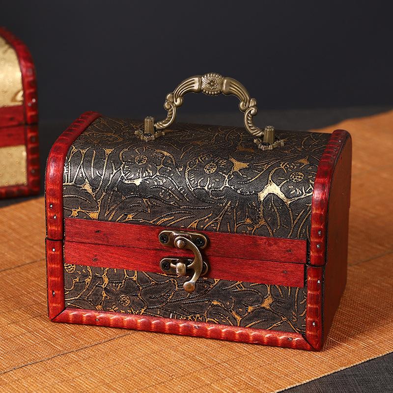 Hölzerne Schmuckschatullen Handgefertigte Dekorative Schatz-Kästchen Aufbewahrungs-Organizer Holzhalter Etui Box für Ring Ohrring Halskette Andenken Zeremonie