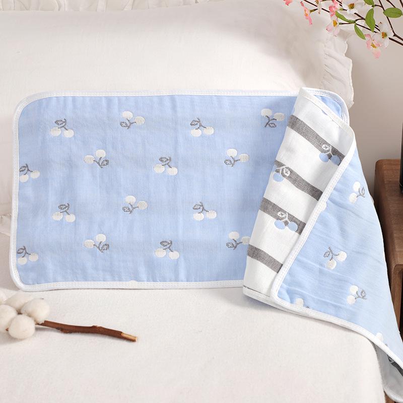 Pure Cotton Six-Layer Gauze Sweat-Absorbent Pillowcase for Adults and Kids, Class A Quality