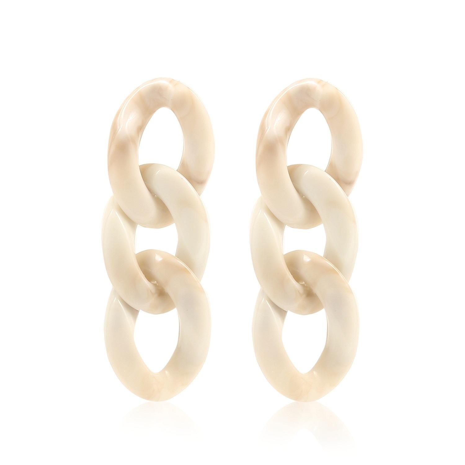 

Весенние и летние серьги Модные ветровые серьги Ins Macaron Dopamine Color Acrylic Chain Earrings Trendy Earrings 2025 Повседневные украшения