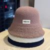 New Large-head Circumference Fisherman Hat for Women, Makes the Face Look Smaller, Plush and Thickened for Autumn and Winter, Warm and Windproof,