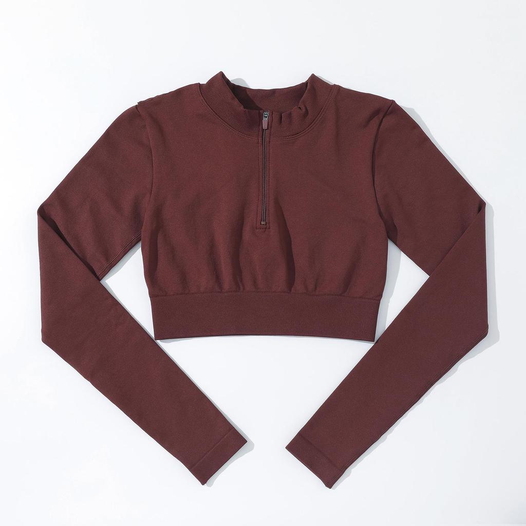 Seamless European and American Yoga Set: Women's Sports Bra & High-Waisted Pants with Long Sleeves