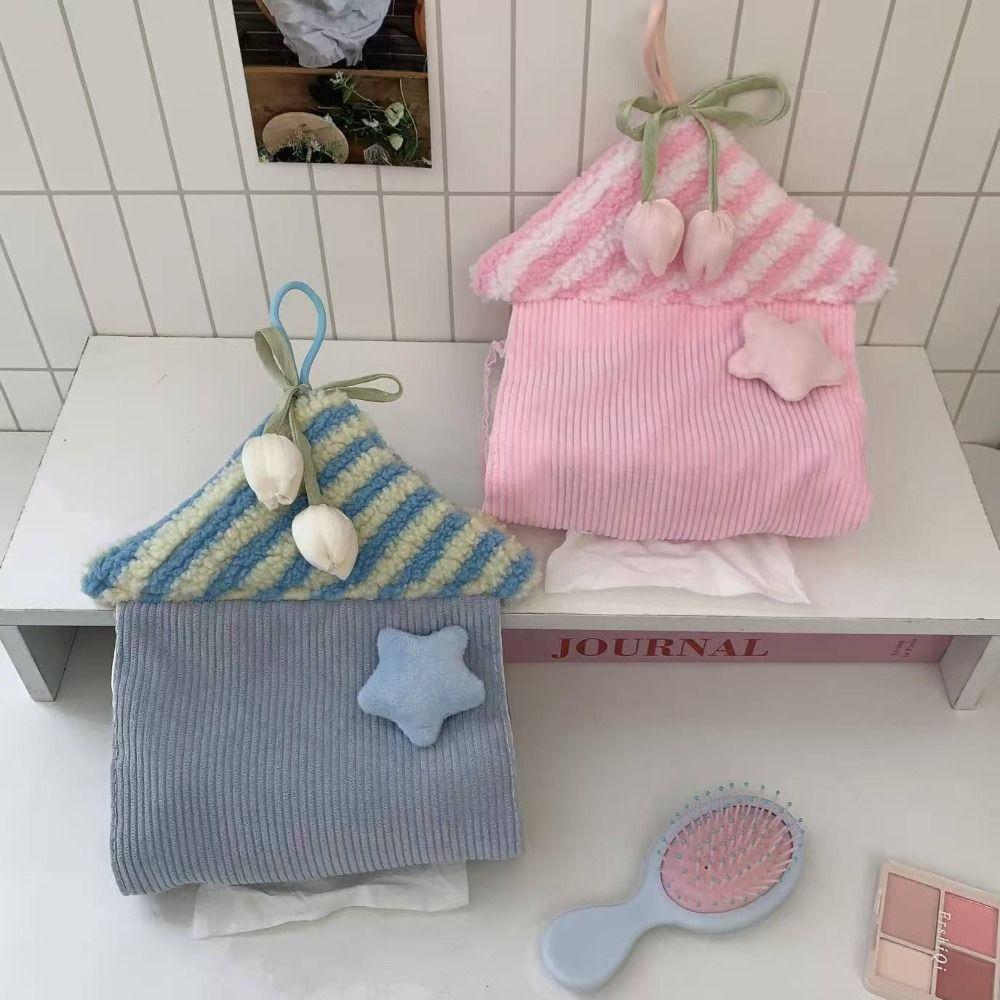 Space Saving Tissue Holder House Shape Tissue Box Cute Tissue Bag