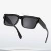 JNPCXI Retro Square Sunglasses Women Leopard Stripes Shades UV400 Fashion Rivets Men Clear Gradient Sun Glasses