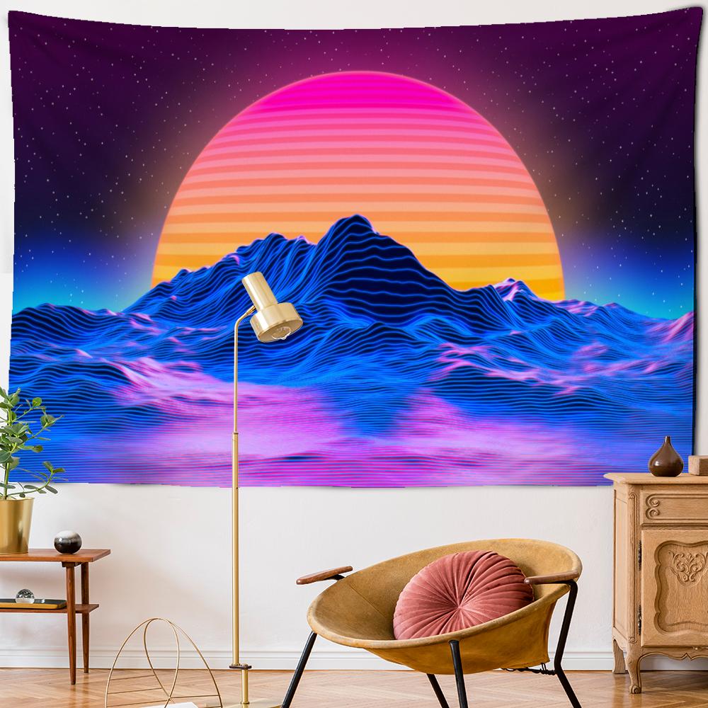 Science Fiction Oil Painting Tapestry Wall Hanging Bohemian Cartoon Hippie Psychedelic Carpet Art Room Home Decor