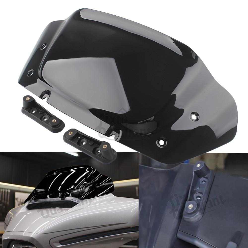10" Front Fairing Windshield  Motorcycle Accessory ABS Plastic Fits For Harley CVO Street Glide FLHXSE Models 2023 2024 -Later