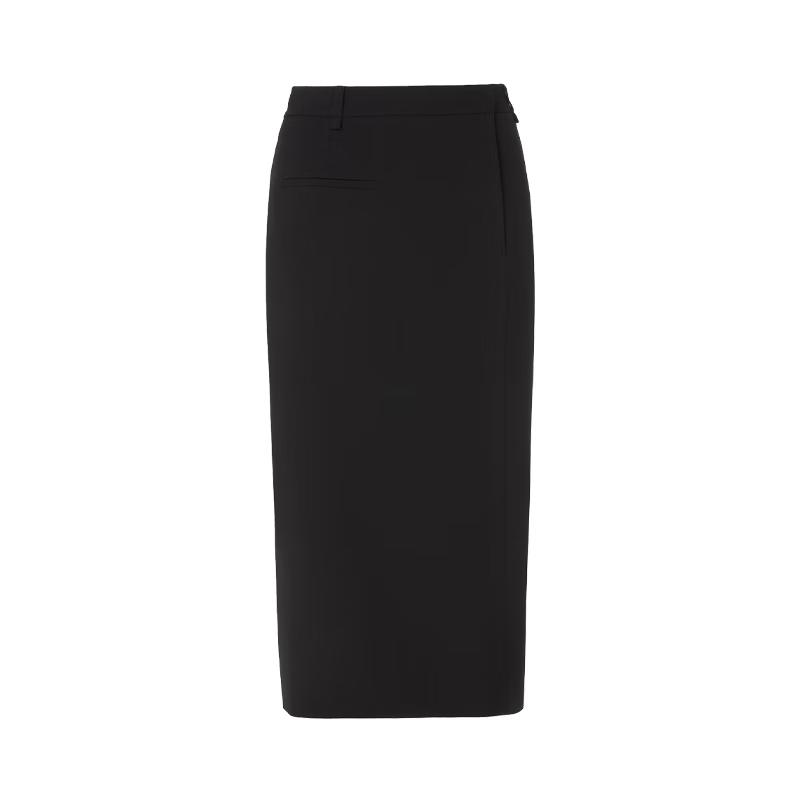 Langzi Elegant Retro H-Line Suit Skirt