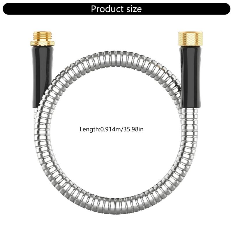 Durability Metal Water Hose Extension With Brass Connectors Leak Proof Kink Resistant Outdoor Gardening Tool Hose Extender