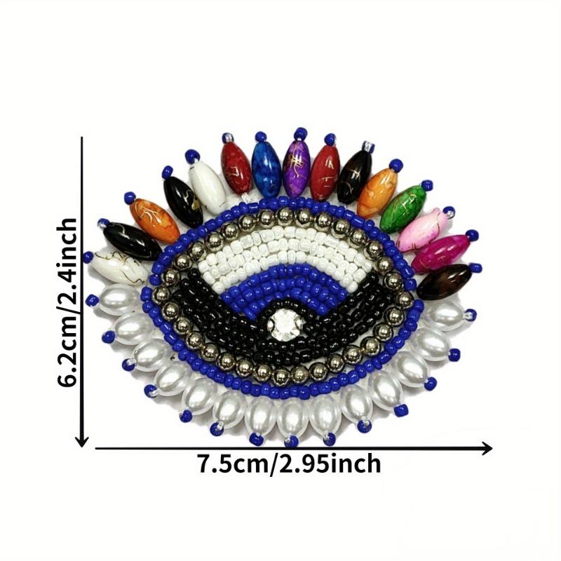 1PC Handmade Beaded Eye Cloth-Devil's Eye Leather Shoes Pin Decorative Accessories,Shoes and Accessories Clothing Accessories
