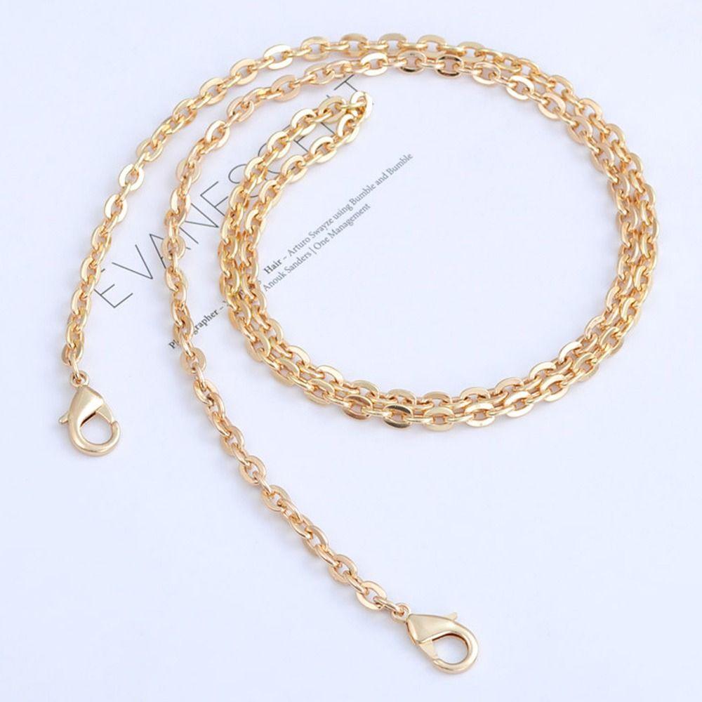 DIY Bag Accessories Gold Silver Black Metal Bag Chains Adjustable Luxury Crossbody Chain Single Shoulder Strap