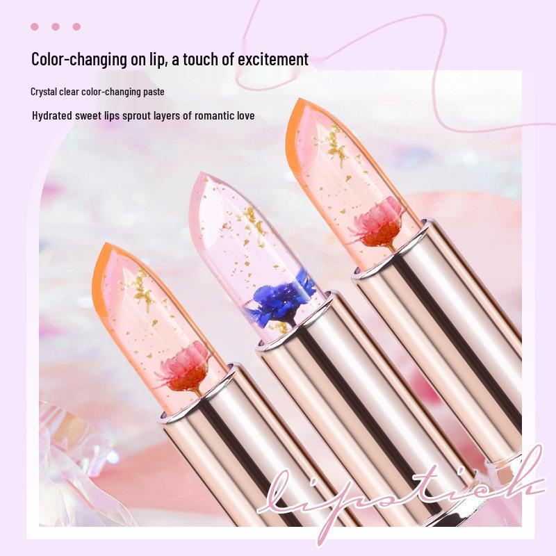 Veronica Flowers Farbwechselnder Feuchtigkeitsspendender Gelee-Lippenstift für Volle Lippen