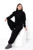 Jumpsuit – Women's Warm Zip-Up with Stand Collar & Waist Tie, Winter 8443-025 HC