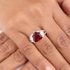Natural Red Garnet Gemstone 925 Sterling Silver Partywear Ring For Anniversary Gift CZR-17-4