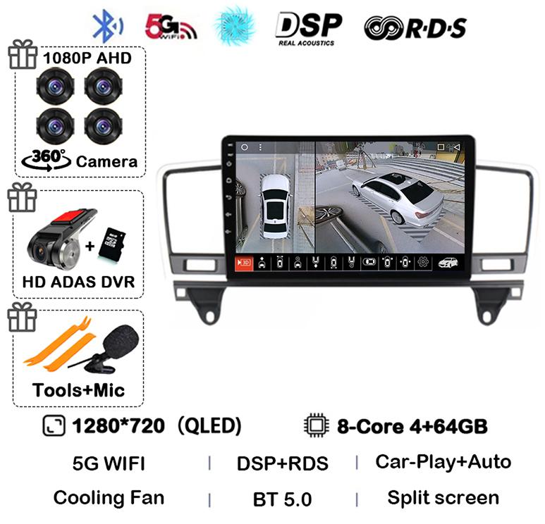 Android 14 Carplay Auto Car Radio For Mercedes-Benz M-Class M Class W166 ML 2011 2012 2013 2014 2015 GPS Multimedia Video Player