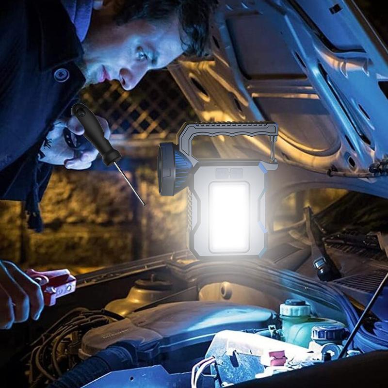 Solar Power LED Flashlights Multifunctional Portable Light Rechargeable Camping Work Light Solar Charging High brightness Torch