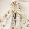 Women Hair Tie Floral Print Long Ribbon Chiffon Fabric Hair Rope Bun Half-Tied Hairstyles Ponytail Holder Hair Accessory