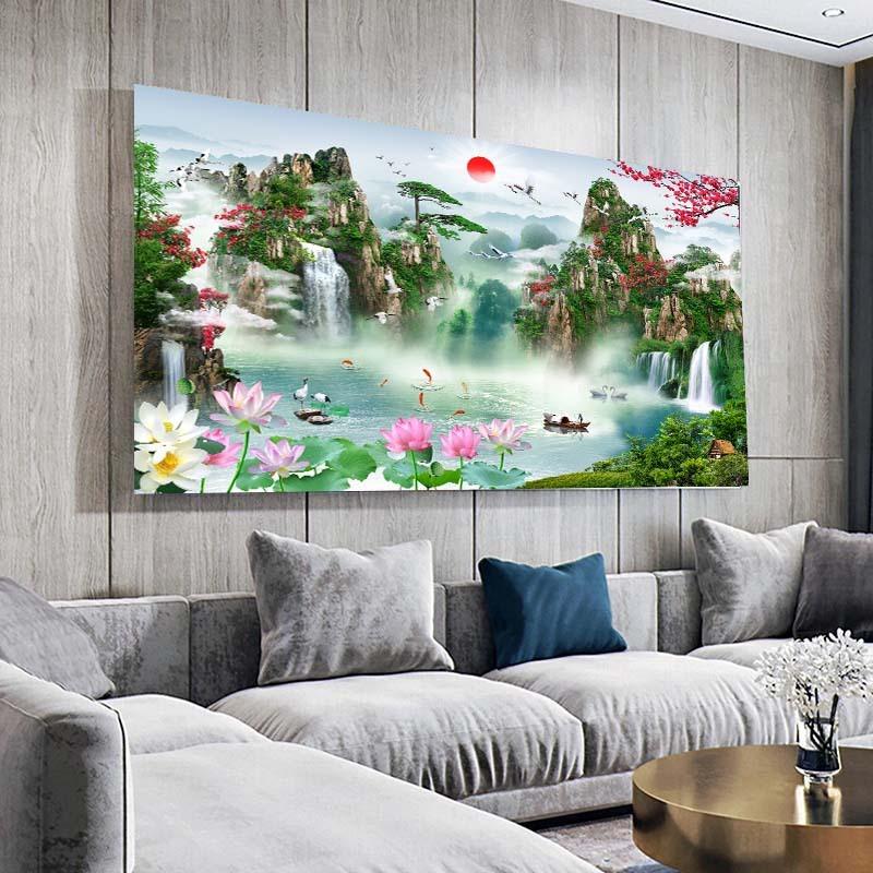 Waterfall Landscape Canvas Painting Modern Posters and Print Making Gallery Home Decoration Wall Art Painting