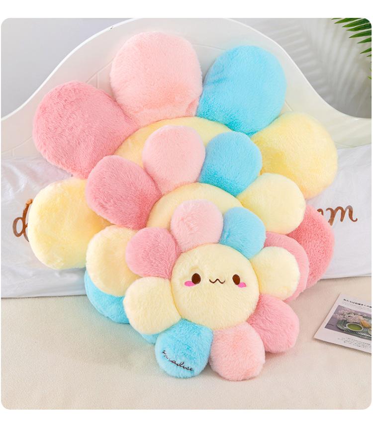 Cute Plush Sunflower Seat Cushion - Petal Pillow for Sofa, Office, Student, Floor Mat, or Gift