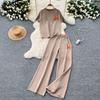 Women's Fashion Casual Summer Spring Short Sleeve O-Neck Trousers Pants Suits
