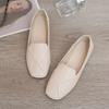 Fashion Women's Flat Shoes White Black Loafers Moccasins Square Toe Ladies Footwear Office Stylish 2025 Summer Shoe Chic and Elegant Y2k