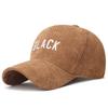 Classic Adjustable Corduroy Baseball Cap Breathable 3D Embroidered Casual Cap Lightweight Polyester Outdoor Sun Hat Daily Use