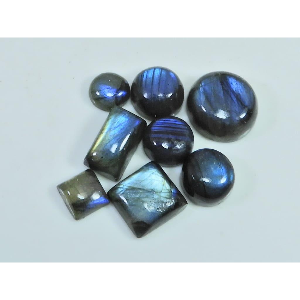 

8X8-14X14MM Natural Multi Labradorite Mix Cabochon Loose Gemstone 08Pcs Lot C-1802