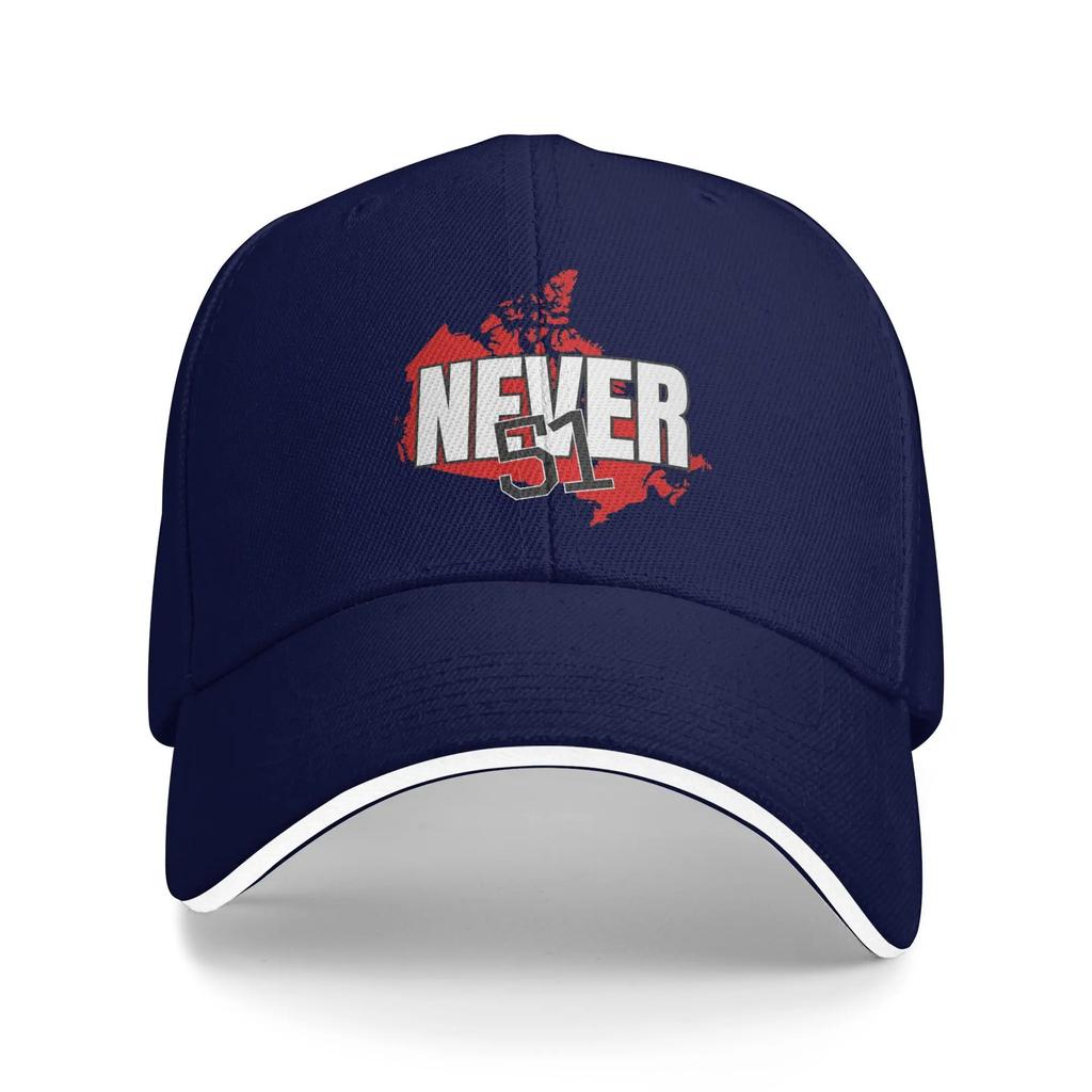 NEVER 51 Baseball Cap Bold Canadian Hunting Camping High Quality Hip Hop Hats Women Unisex Fitted Retro Print Snapback Cap
