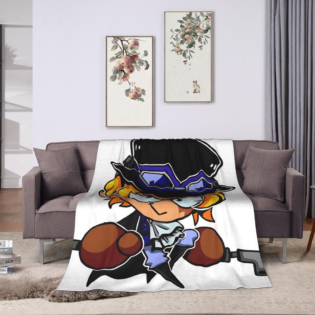 Trickcal Chibi Go Chibi sabo Warm Soft Blanket Kids Adult Plush Bedding Throws Fluffy Bedroom Flannel Bedspread Sofa Bed Cover