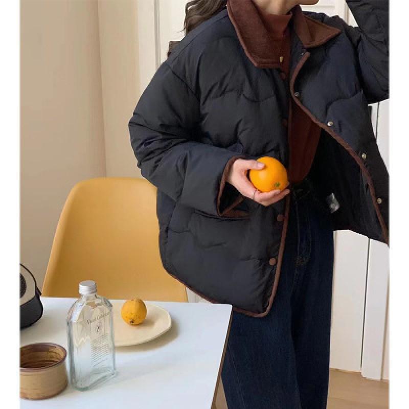 New Winter Blue Cotton Jacket Women's Fragrance Super Nice Thin Cotton-padded Jacket Cotton-padded Jacket