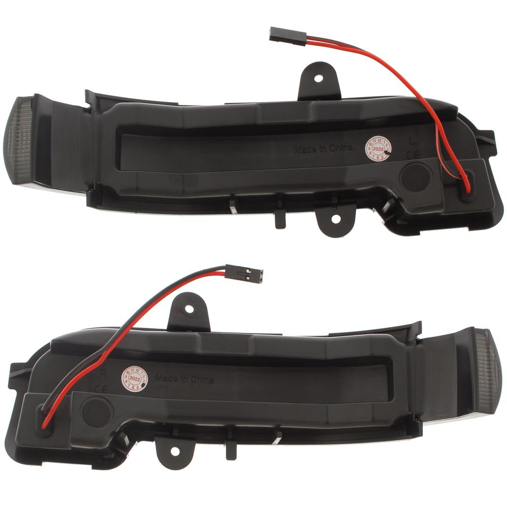 Mercedes CL203 S203 W203 C-Class 01-07 left + right turn signal mirror SMOKED DYNAMIC LED 2 pcs. SET